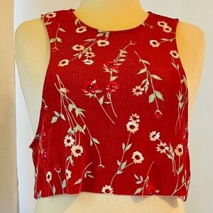 We Wore What Floral Cropped Blouse